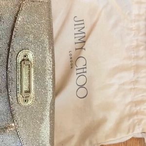 Jimmy choo gold graffiti pochette